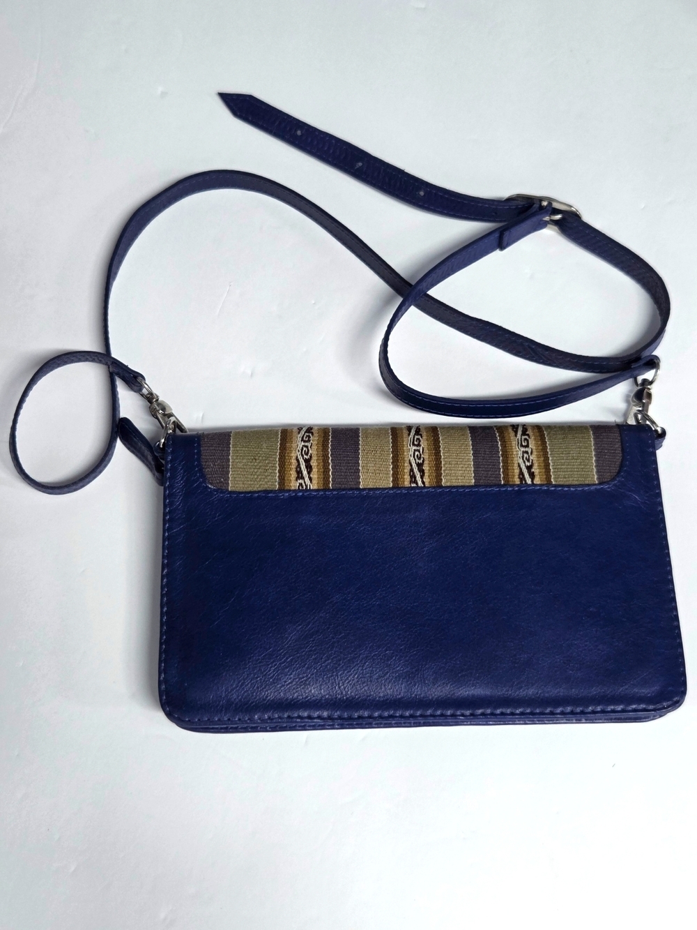 Arte Andino Handwoven Lamb Wool & Leather Crossbody EUC - Picture 2 of 15